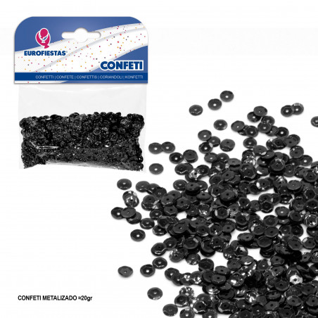 Confete brilhante lantejoulas pretas