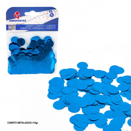 Confete metálico 15mm 15g azul