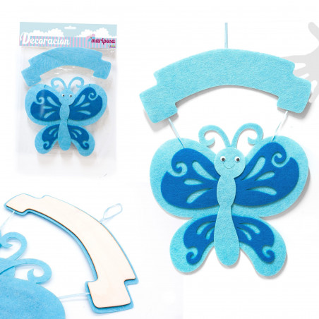 decoração borboleta azul