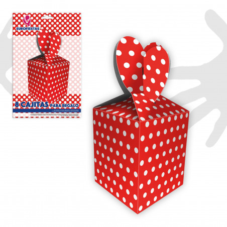 Caixa de presente de polca vermelha 8