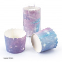 Forma para cupcakes 12pcs rosa azul estrela