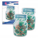 Zip bag 2pcs frasco folhas verdes gr