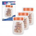 Zip bag 3pcs frasco com letras med