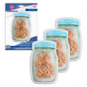 Bolsa zip 3pcs frasco rosca med