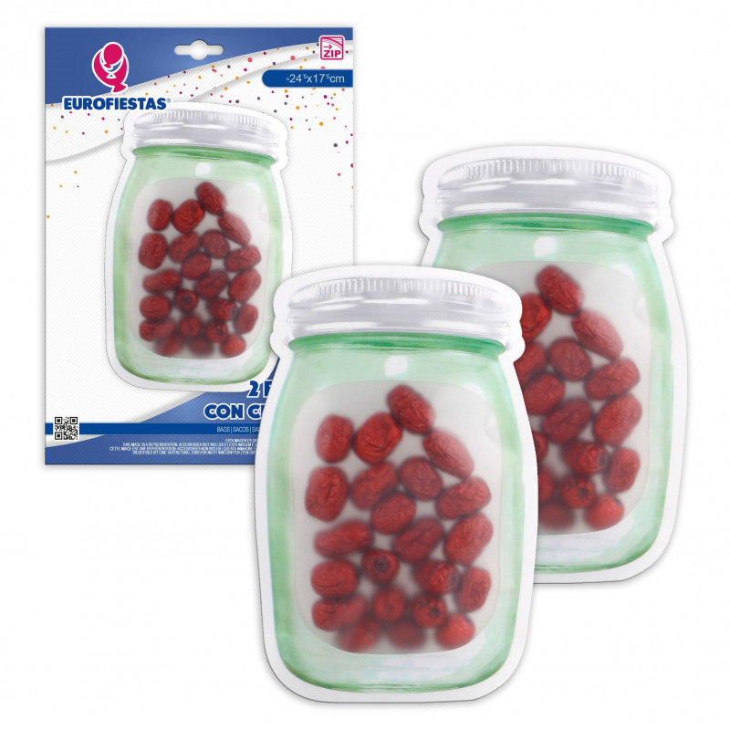 Bolsa zip 2pcs pote rosca gr