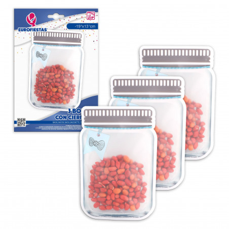 Zip bag 3pcs frasco loop med