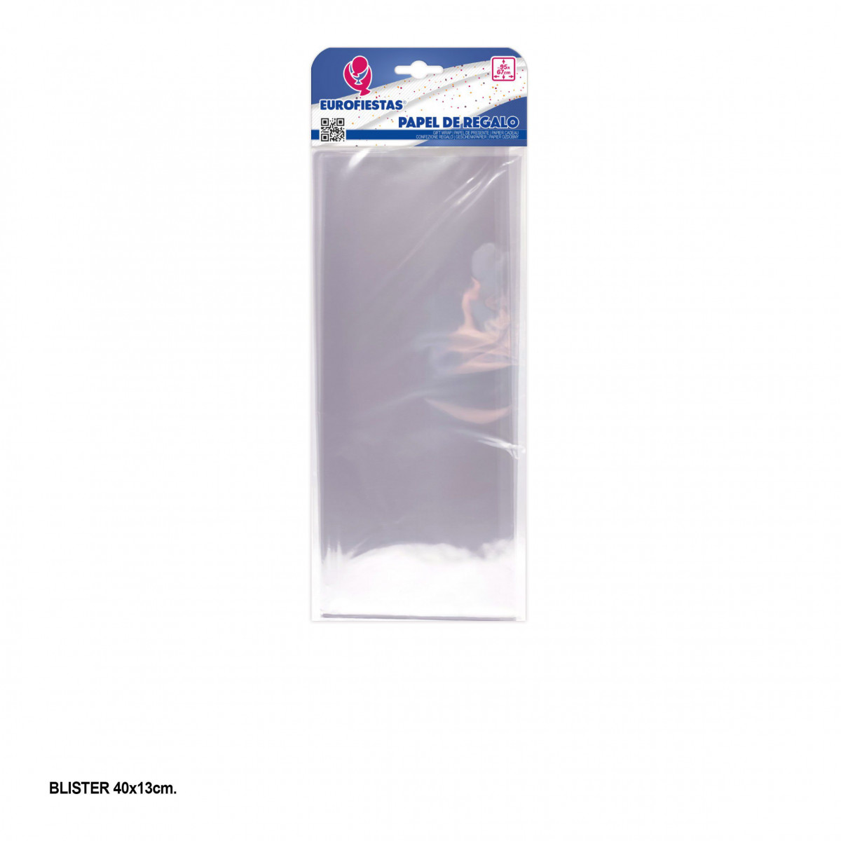 1 papel cellofan 95x67cm transparente