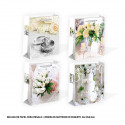 Saco de casamento flores purpurina 240x180x85mm 4ms
