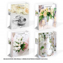 Bolsa de casamento flores purpurina 400x310x120mm 4ms