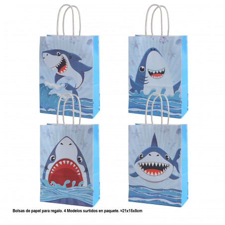 Bolsa tubarões 21x15x8cm 4ms