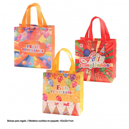 Bolsas de Presente Feliz Aniversário Modelos sortidos