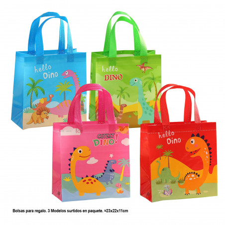 Bolsa hello dino quadrada 23x22x11cm 4ms