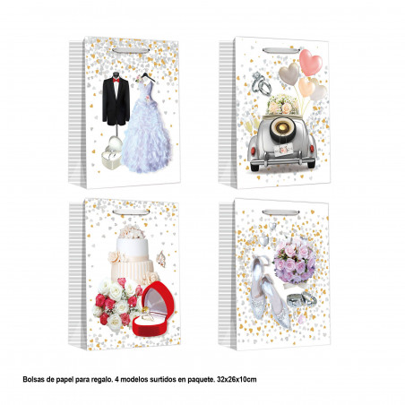 Bolsa motivos nupciais 32x26x10cm 4ms med