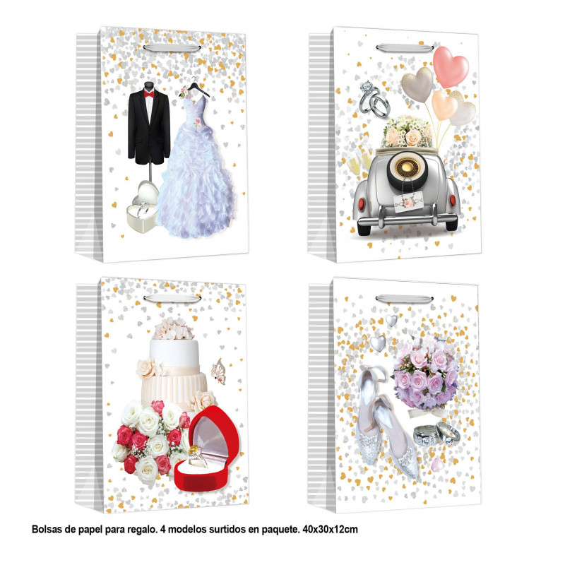 Bolsa motivos nupciais 40x30x12cm 4ms gr