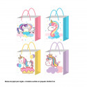 Bolsa unicórnios tons 32x26x11cm med 4ms