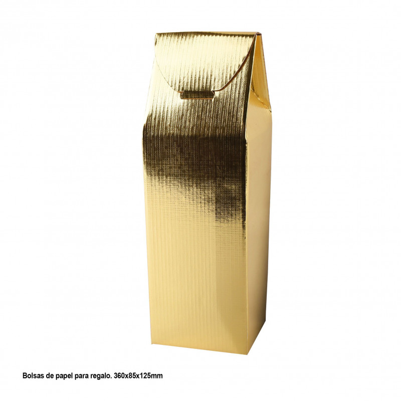 Bolsa vinho ouro 360x85x125mm