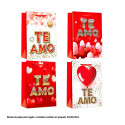Bolsa São Valentim te amo corações 32x26x10cm 4ms med