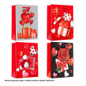 Bolsa de São Valentim com corações 40x30x12cm 4ms gr