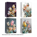 Bolsa flores douradas 40x30x12cm 4ms gr