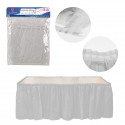 Saia plissada branca para mesa
