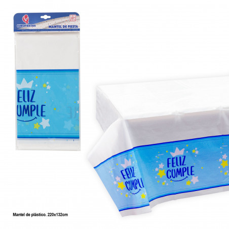 Toalha de mesa da coleção Happy Birthday Blue