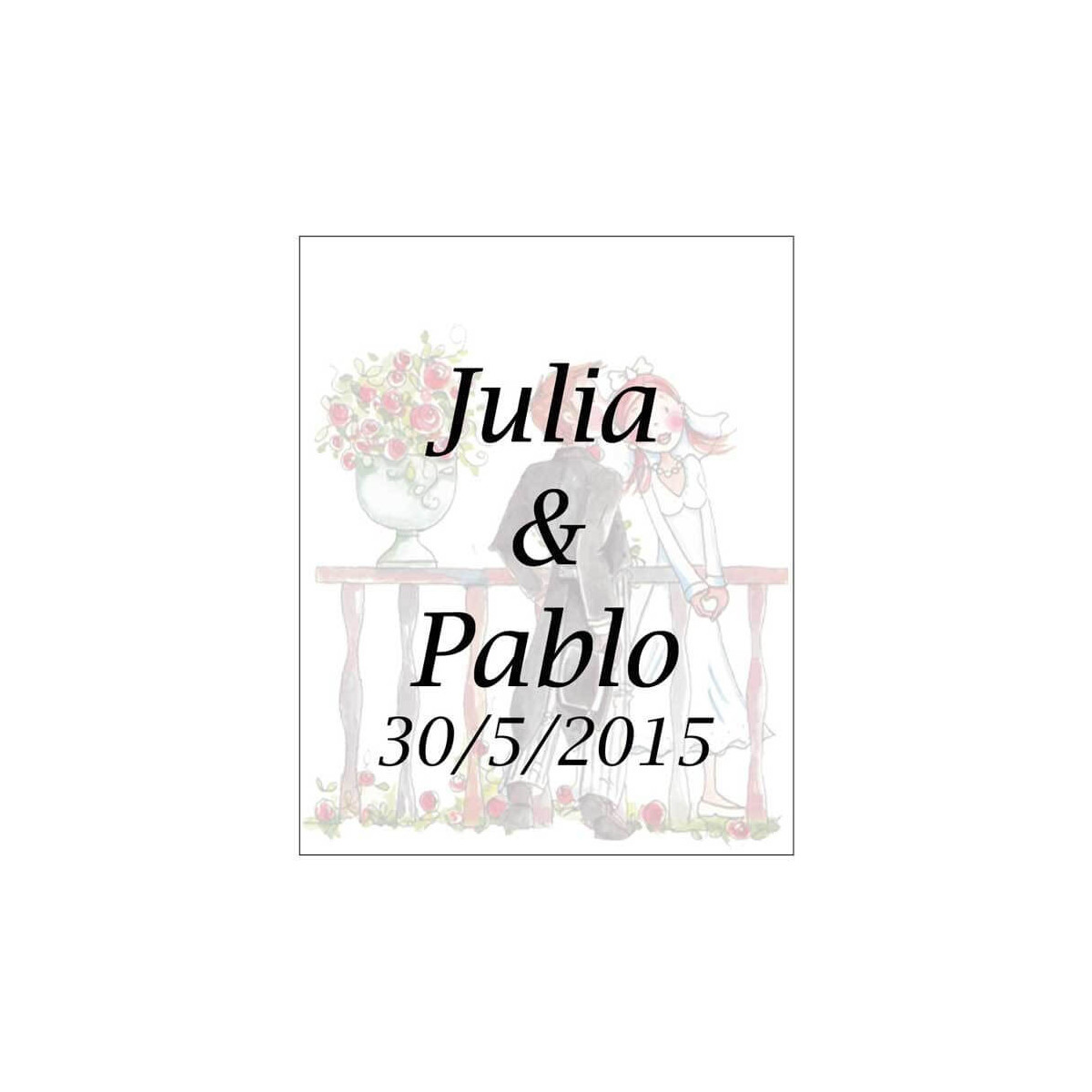 Etiquetas para personalizar Romeu e Julieta