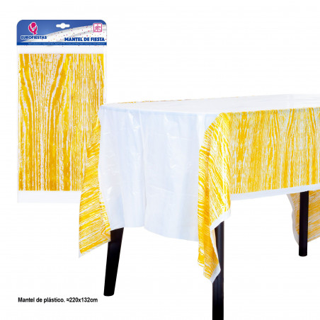 Toalha de mesa 220x132 coleção veios dourados
