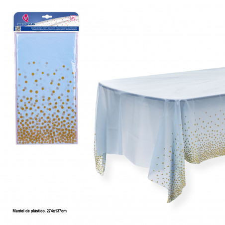 Toalha rosa com bolinhas douradas 274x137cm