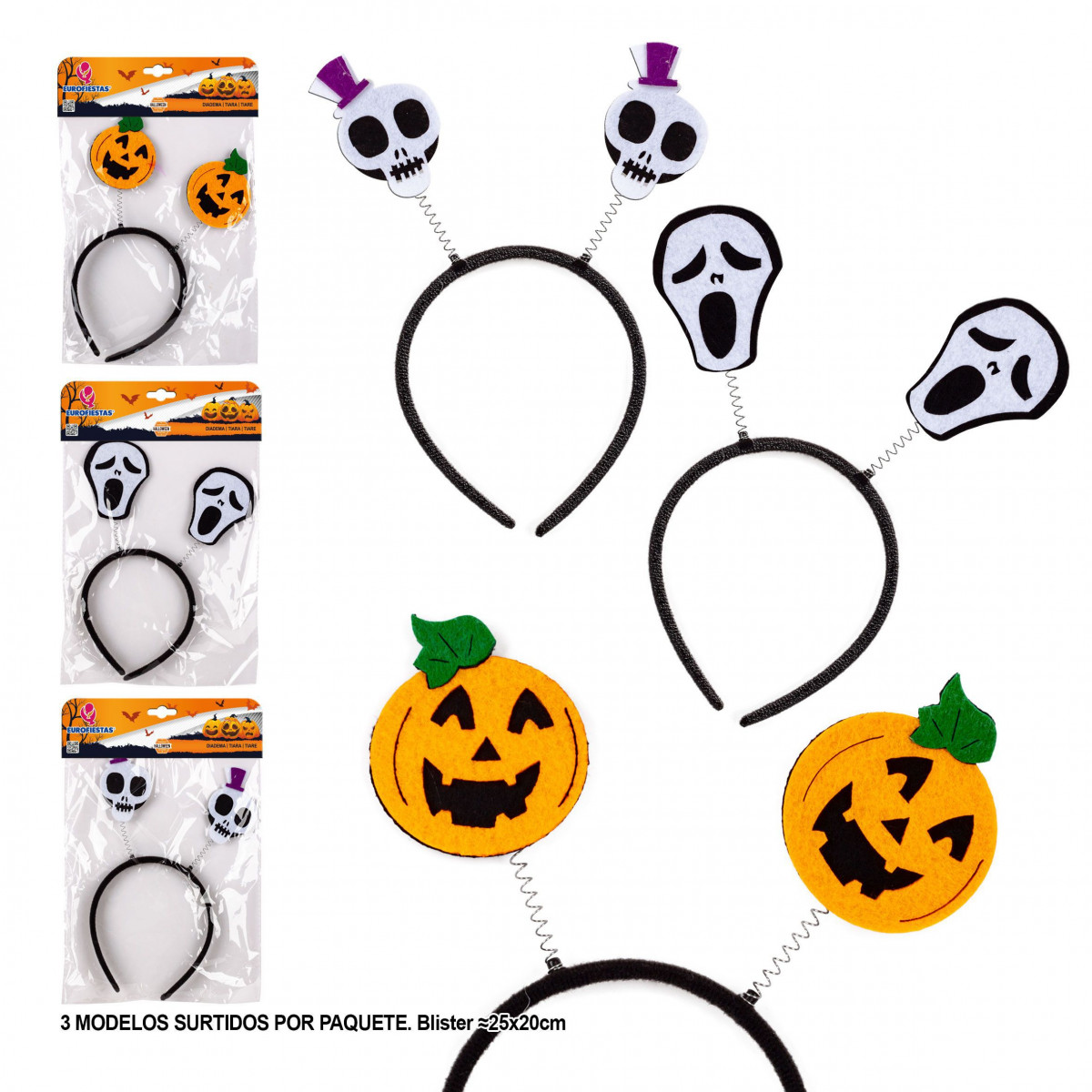Tiara de abóbora de Halloween 3ms