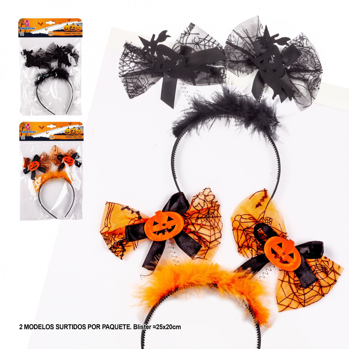 Tiara de Halloween laços 2ms