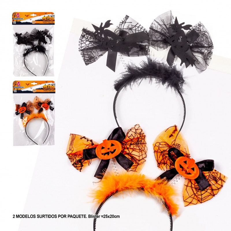 Tiara de Halloween laços 2ms