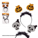 Tiara de Halloween caveiras 2m