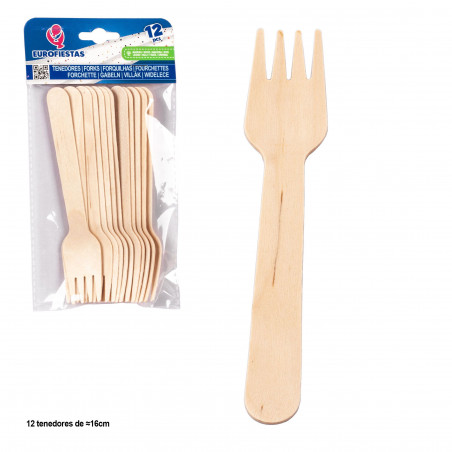 Garfinhos de madeira 16cm 12pcs
