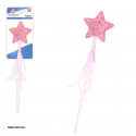 Varinha estrela purpurina rosa