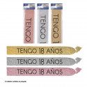 Banda tenho 18 anos preta 3 cores sortidas