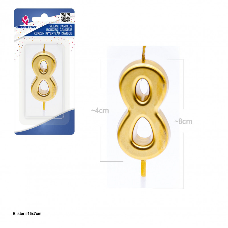 Vela ouro nº 8