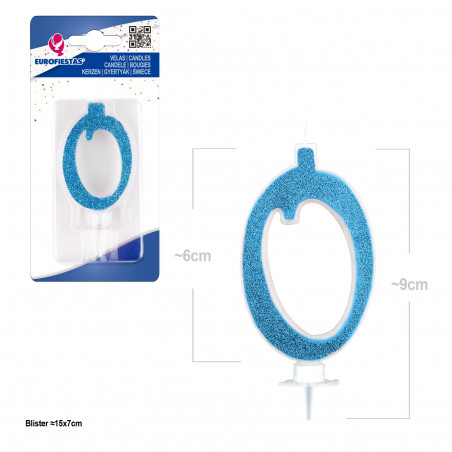 Candle purpurina azul 0