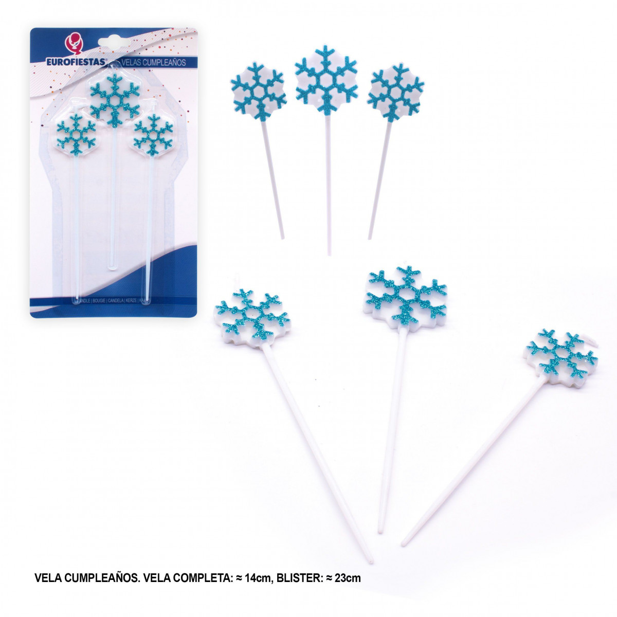 3 velas flocos de neve