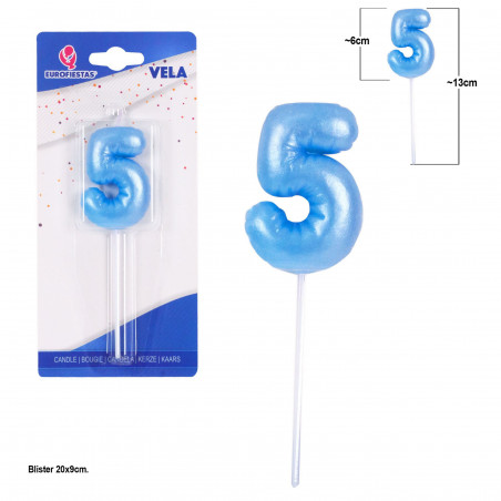 Vela gorda celeste nº 5
