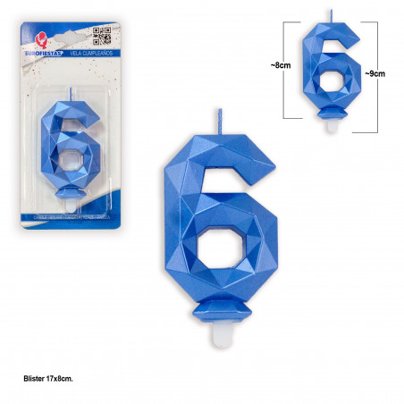 Vela poligonal azul 6