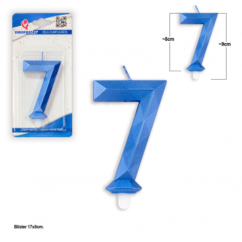Vela poligonal azul 7