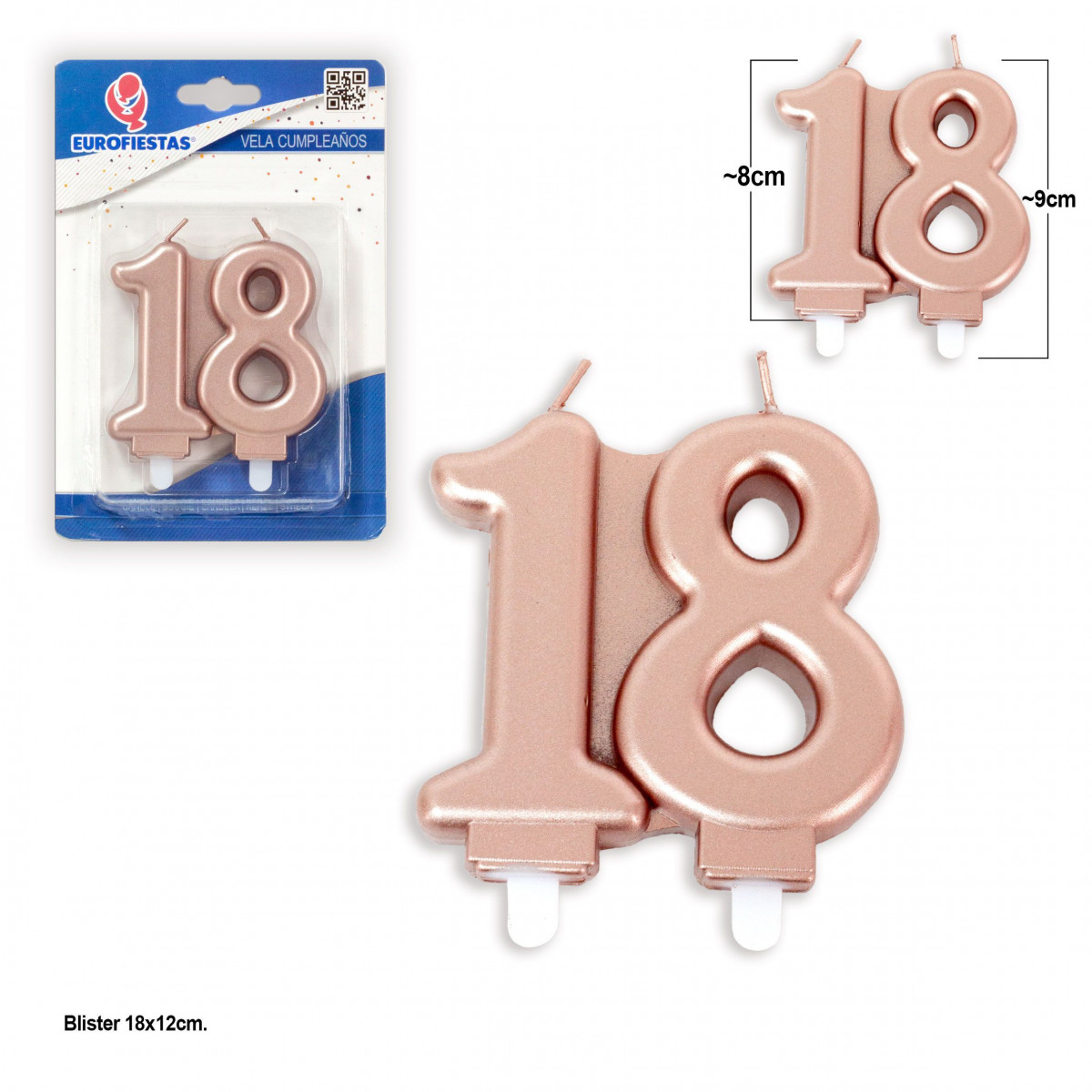 Vela bloque ouro rosa 18