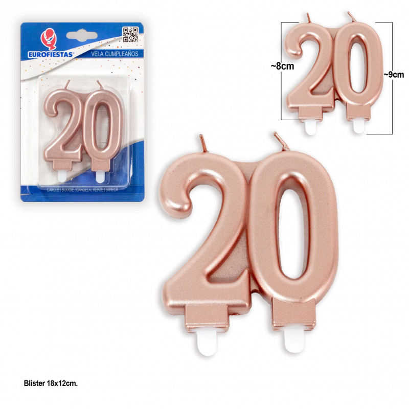Vela bloque ouro rosa 20