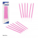 Vela larga purpurina rosa 6