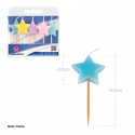 Velas estrela macaron pastel 5 unidades