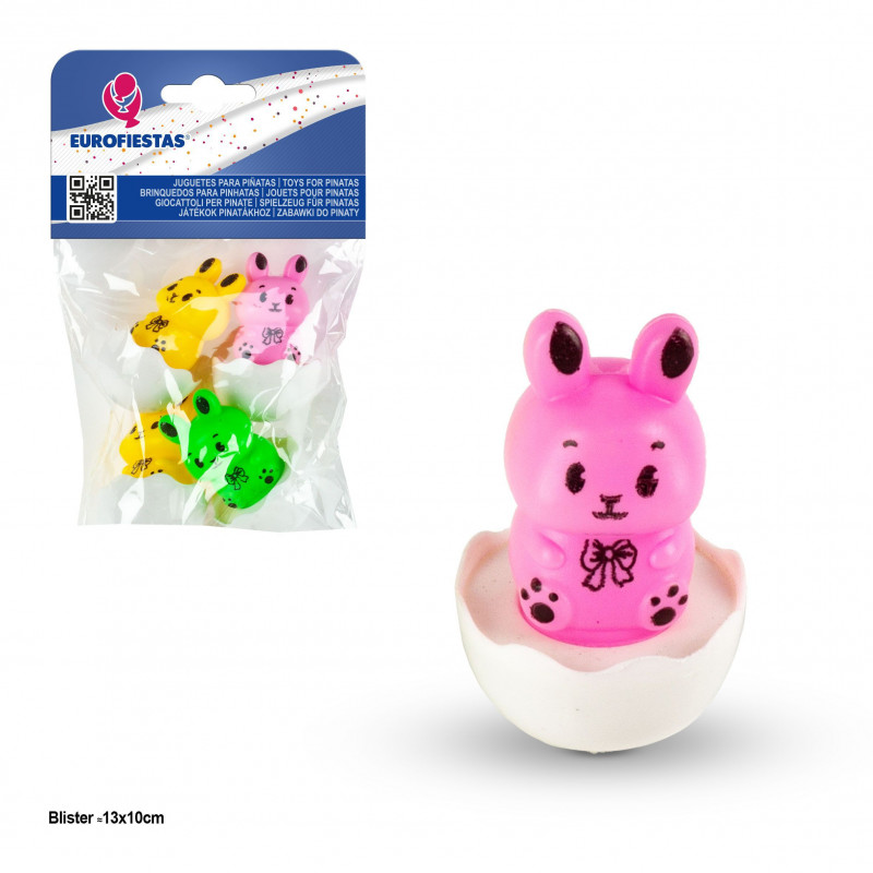 Brinquedo para piñata coelhinho ovo 4pcs