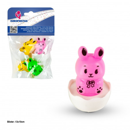 Brinquedo para piñata coelhinho ovo 4pcs