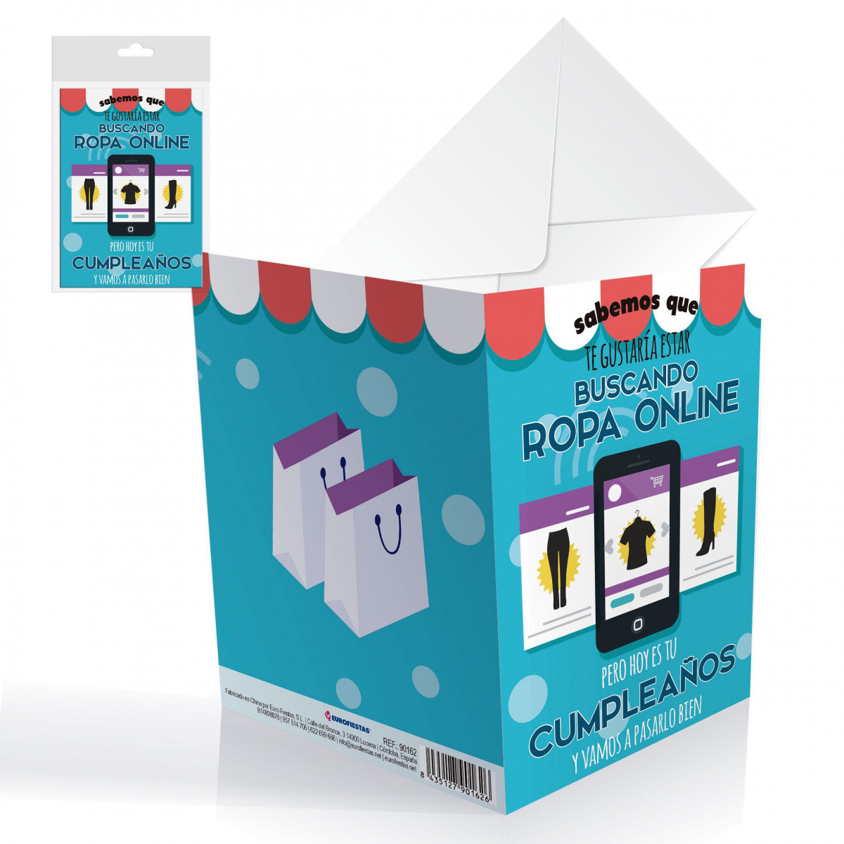 Cartão de aniversário roupa