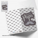 Cartão de felicitação, parabéns papai bigodes.