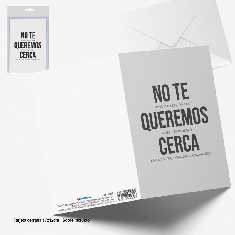Cartão de felicitações não queremos você por perto